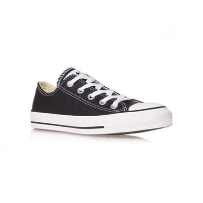 Converse Black 'Ct Leather Low' flat lace up sneaker
